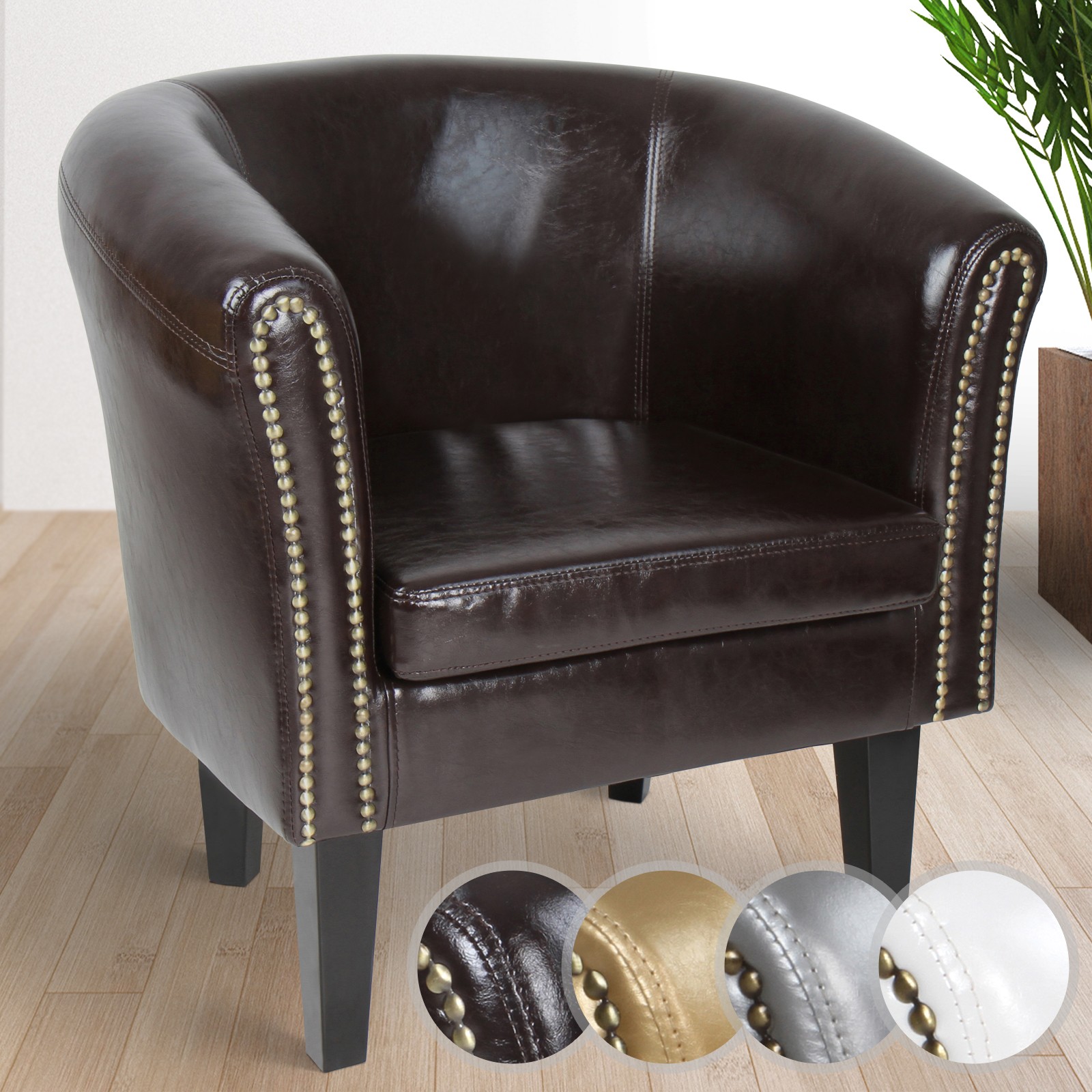 Miadomodo Poltrona Chesterfield Colore Oro Imbottita Vittoriana Lounge Cocktail Bar Mobili