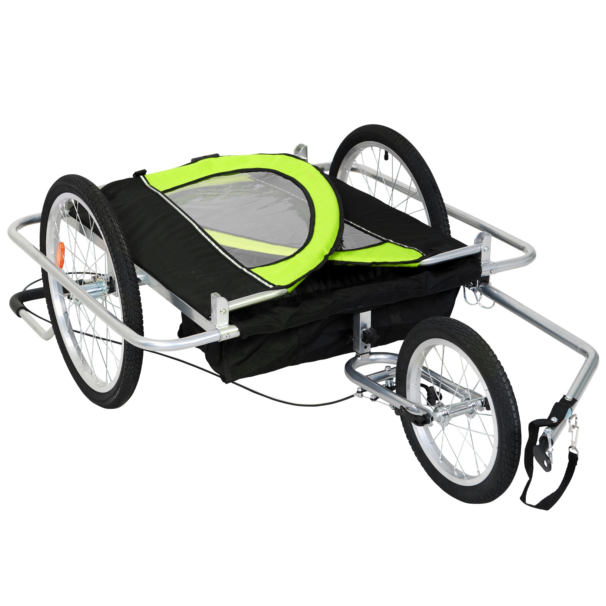 Jago® Remorque Vélo pour Enfants - 2 Places, Pliable, 12+ Mois
