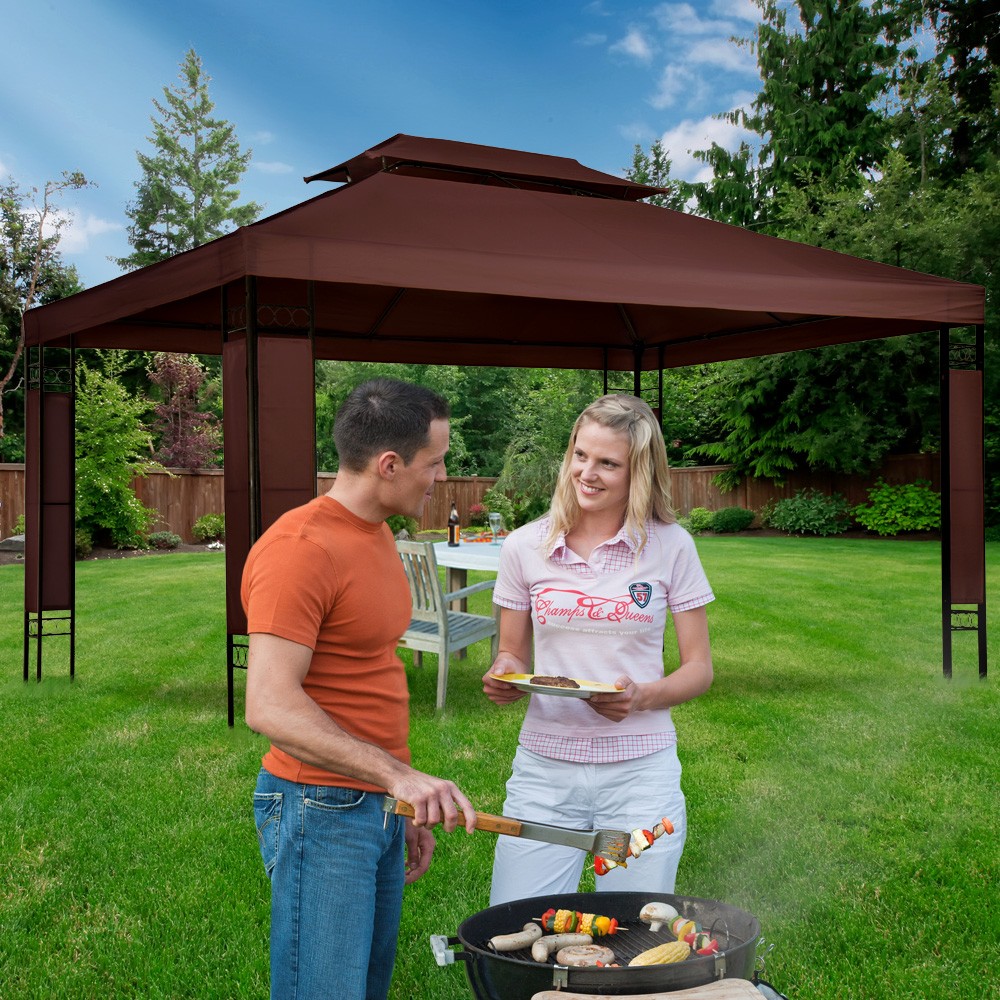 Gartenpavillon mit Sonnendach Pavillon Festzelt Partyzelt Gartenzelt