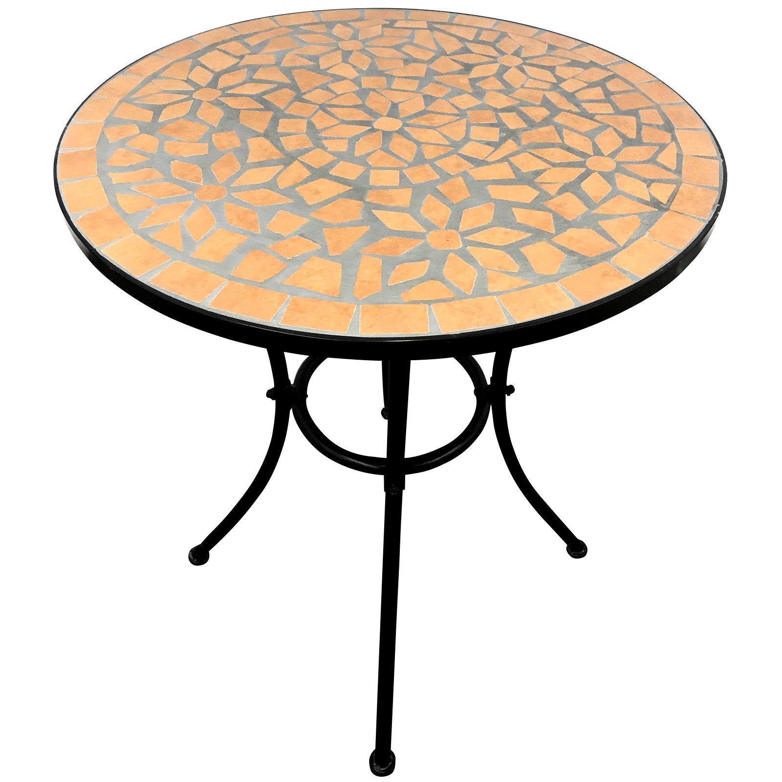 Tavolino e Sedie da Balcone Set Rotondo o Quadrato Modello a Scelta Struttura in Acciaio Set Mobili da Esterno Giardino Jago Tavolo e Sedie Mosaico 2 Sedie in Ceramica