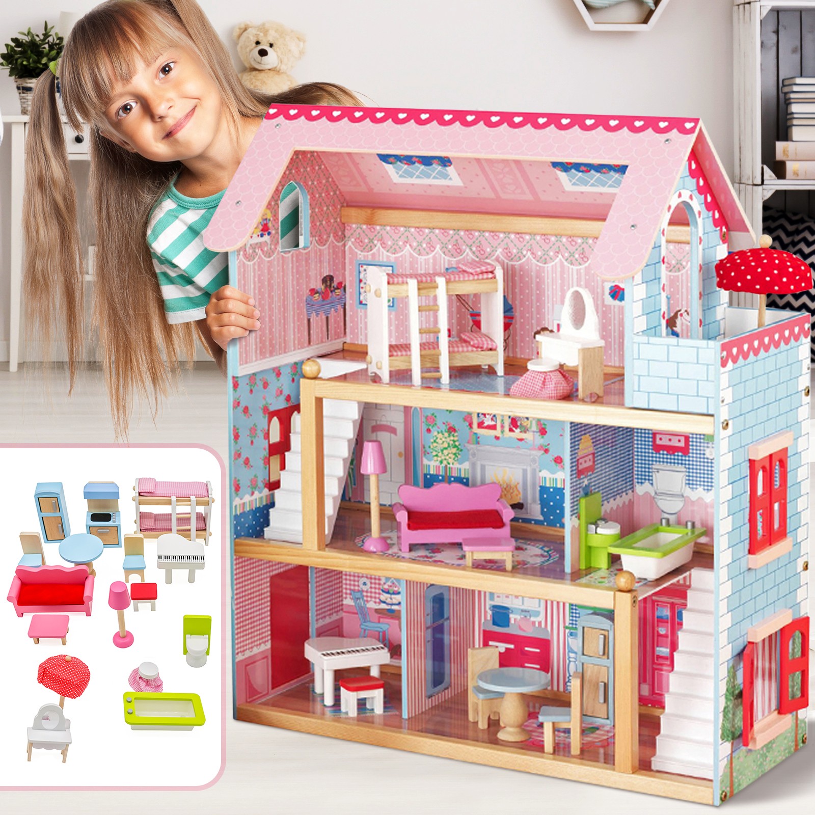 casa legno barbie