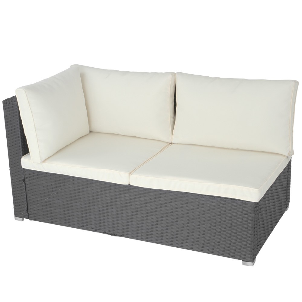 Polyrattan Ecksofa 2 sitzer Gartensofa Lounge Sofa Gartenmöbel Couch