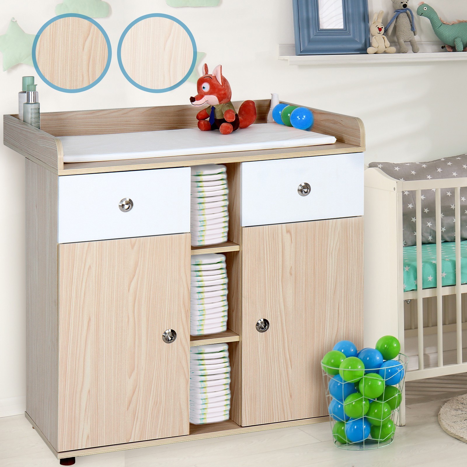 Infantastic Commode A Langer Table Plan Etagere Pour Bebe Couleur Au Choix Ebay