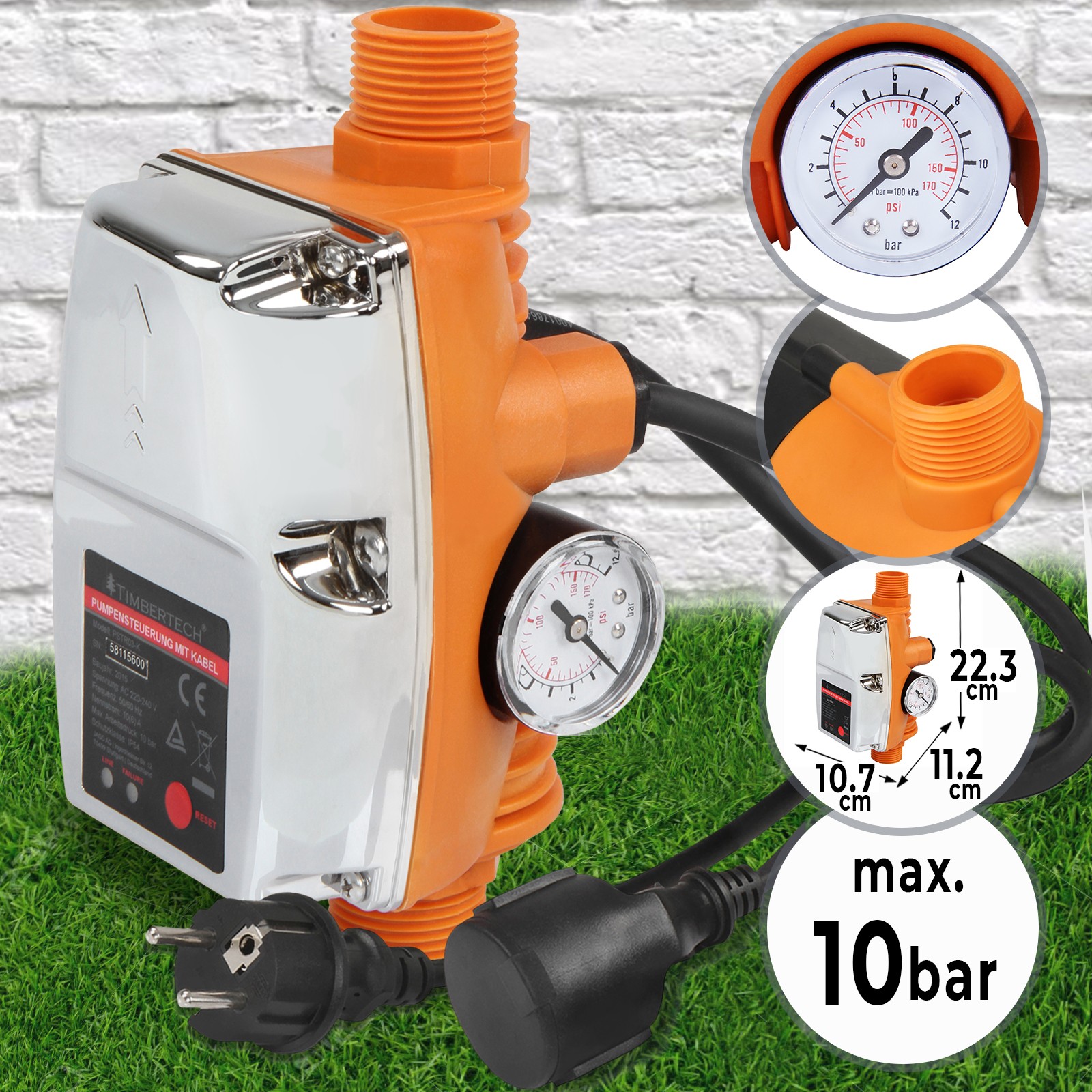 2 St/ück//braun 2 Farben Element System 18133-00180 Regalkonsole Ina//Regaltr/äger 150 x 200 mm 6 Gr/ö/ßen